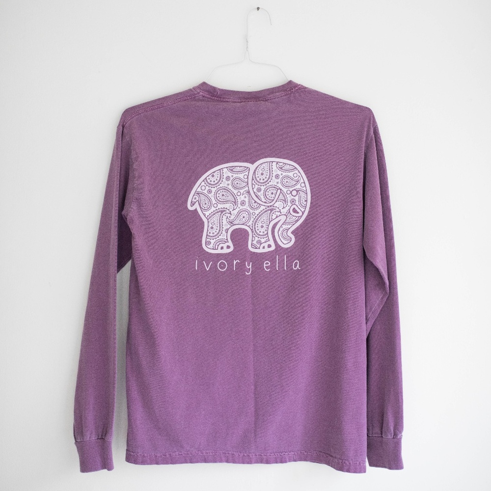Purple Long Sleeved Ivory Ella T shirt size small